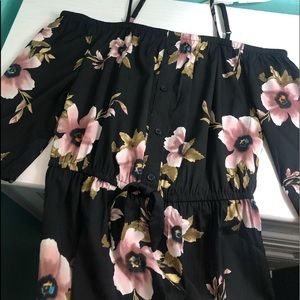 black dress with flowers
